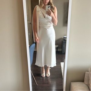 Amsale LW193 - One-shoulder Bias Cut Dress